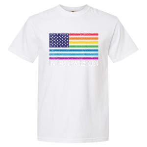 Harris Waltz 2024 Election Kamala Harris Tim Waltz 2024 Patriotic Colors Garment-Dyed Heavyweight T-Shirt