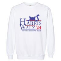 Harris Waltz 2024 WeRe Not Going Back Funny Cat Lady Garment-Dyed Sweatshirt