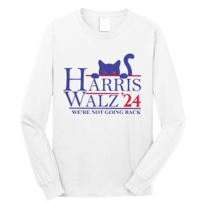 Harris Waltz 2024 WeRe Not Going Back Funny Cat Lady Long Sleeve Shirt