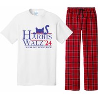 Harris Waltz 2024 WeRe Not Going Back Funny Cat Lady Pajama Set