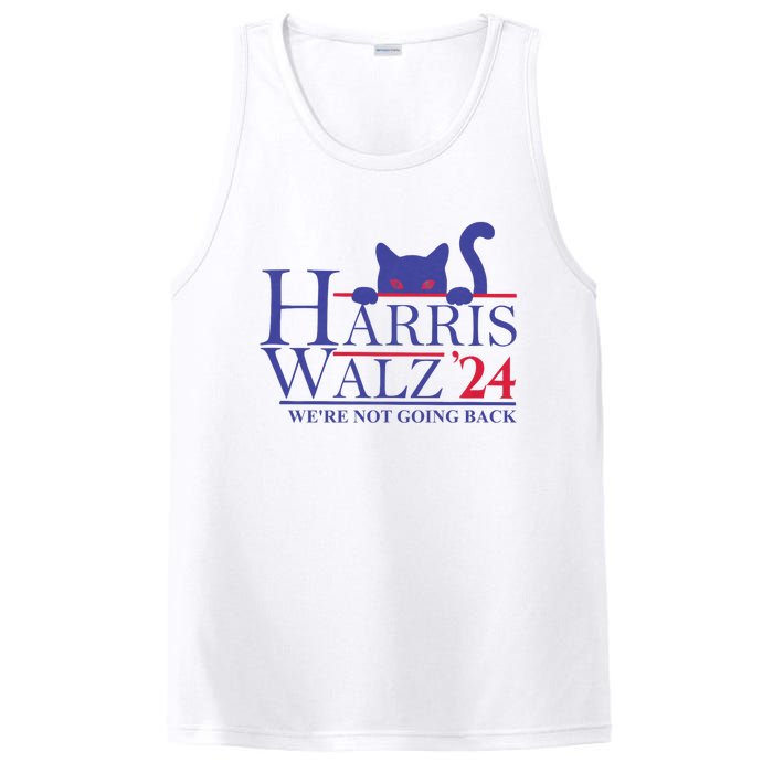 Harris Waltz 2024 WeRe Not Going Back Funny Cat Lady PosiCharge Competitor Tank