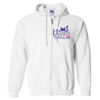 Harris Waltz 2024 WeRe Not Going Back Funny Cat Lady Full Zip Hoodie