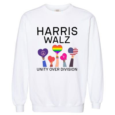 Harris Walz 2024 Unity Over Division Harris Walz 2024 Garment-Dyed Sweatshirt