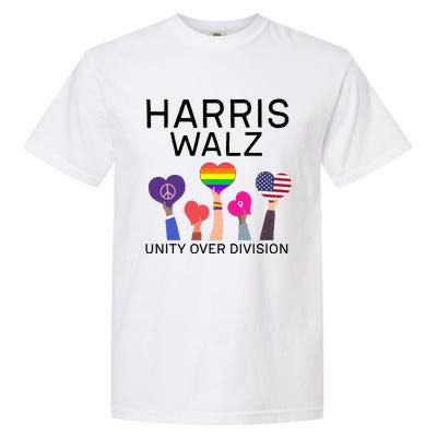 Harris Walz 2024 Unity Over Division Harris Walz 2024 Garment-Dyed Heavyweight T-Shirt