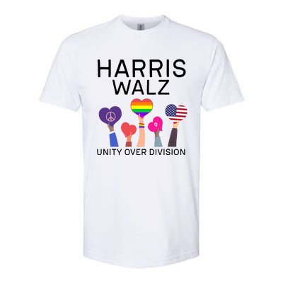 Harris Walz 2024 Unity Over Division Harris Walz 2024 Softstyle CVC T-Shirt