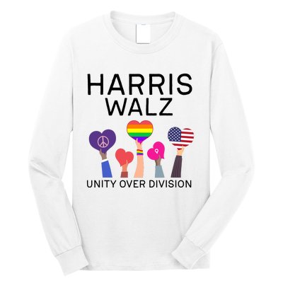 Harris Walz 2024 Unity Over Division Harris Walz 2024 Long Sleeve Shirt