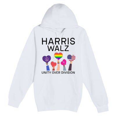 Harris Walz 2024 Unity Over Division Harris Walz 2024 Premium Pullover Hoodie