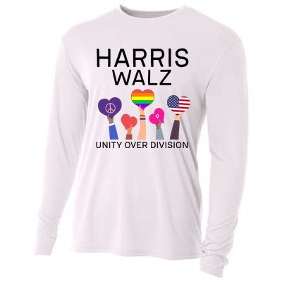 Harris Walz 2024 Unity Over Division Harris Walz 2024 Cooling Performance Long Sleeve Crew