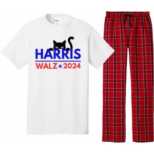 Harris Walz 2024 Funny Cat Election Kamala Harris Tim Waltz Pajama Set