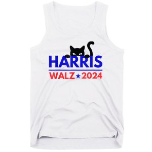 Harris Walz 2024 Funny Cat Election Kamala Harris Tim Waltz Tank Top