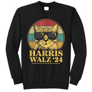 Harris Waltz 2024 Election Cat Lady Kamala Harris Tim Waltz Sweatshirt