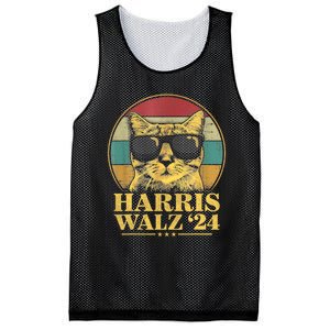 Harris Waltz 2024 Election Cat Lady Kamala Harris Tim Waltz Mesh Reversible Basketball Jersey Tank