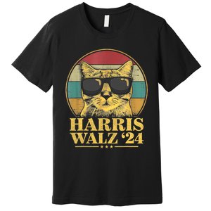 Harris Waltz 2024 Election Cat Lady Kamala Harris Tim Waltz Premium T-Shirt