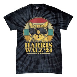 Harris Waltz 2024 Election Cat Lady Kamala Harris Tim Waltz Tie-Dye T-Shirt