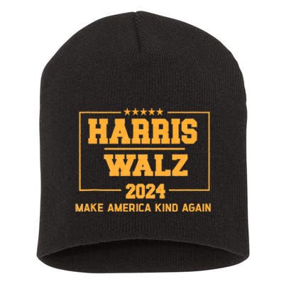 Harris Walz 2024 Make America Kind Again Harris Waltz Quote Short Acrylic Beanie