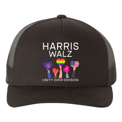 Harris Walz 2024 Unity Over Division Harris Walz 2024 Yupoong Adult 5-Panel Trucker Hat