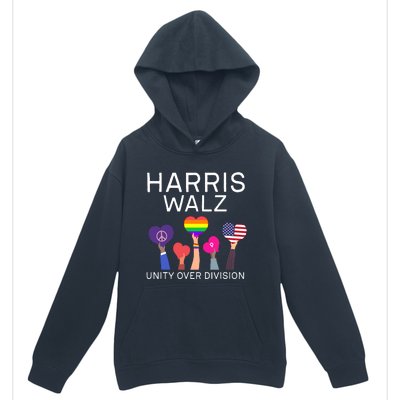 Harris Walz 2024 Unity Over Division Harris Walz 2024 Urban Pullover Hoodie