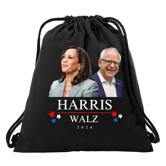 Harris Walz 2024 President Election Kamala Harris Tim Waltz Drawstring Bag