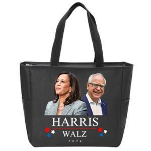 Harris Walz 2024 President Election Kamala Harris Tim Waltz Zip Tote Bag