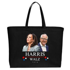 Harris Walz 2024 President Election Kamala Harris Tim Waltz Cotton Canvas Jumbo Tote