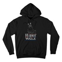 Harris Waltz 2024 Election Funny Cat Kamala Harris Tim Walz Hoodie