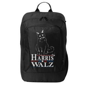 Harris Waltz 2024 Election Funny Cat Kamala Harris Tim Walz City Backpack