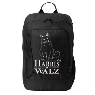 Harris Waltz 2024 Election Funny Cat Kamala Harris Tim Walz City Backpack