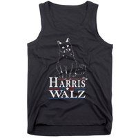 Harris Waltz 2024 Election Funny Cat Kamala Harris Tim Walz Tank Top