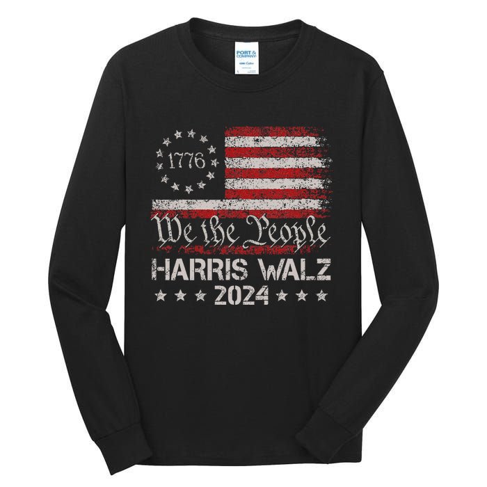 Harris Waltz 2024 Election Kamala Harris Tim Waltz 2024 Tall Long Sleeve T-Shirt