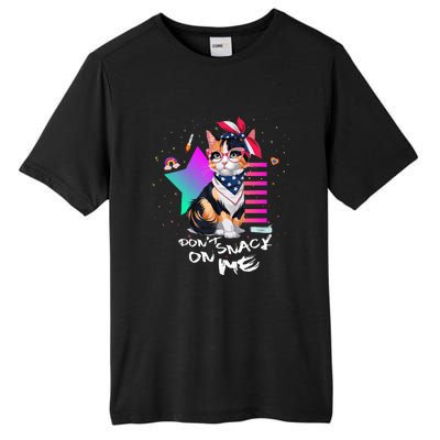 Harris Walz 2024 Support DonT Snack On Me Cat Tall Fusion ChromaSoft Performance T-Shirt