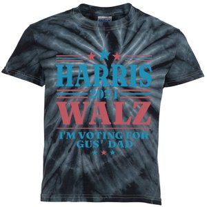 Harris Walz 2024 IM Voting For Gus Dad Kids Tie-Dye T-Shirt