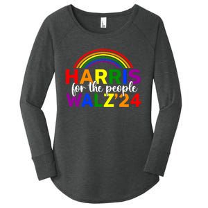 Harris Waltz 2024 For The People Lgbt Kamala Harris Women's Perfect Tri Tunic Long Sleeve Shirt