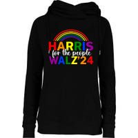 Harris Waltz 2024 For The People Lgbt Kamala Harris Womens Funnel Neck Pullover Hood