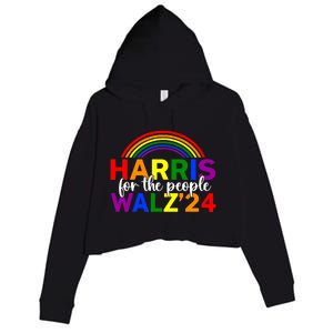 Harris Waltz 2024 For The People Lgbt Kamala Harris Crop Fleece Hoodie