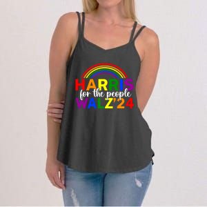 Harris Waltz 2024 For The People Lgbt Kamala Harris Women's Strappy Tank