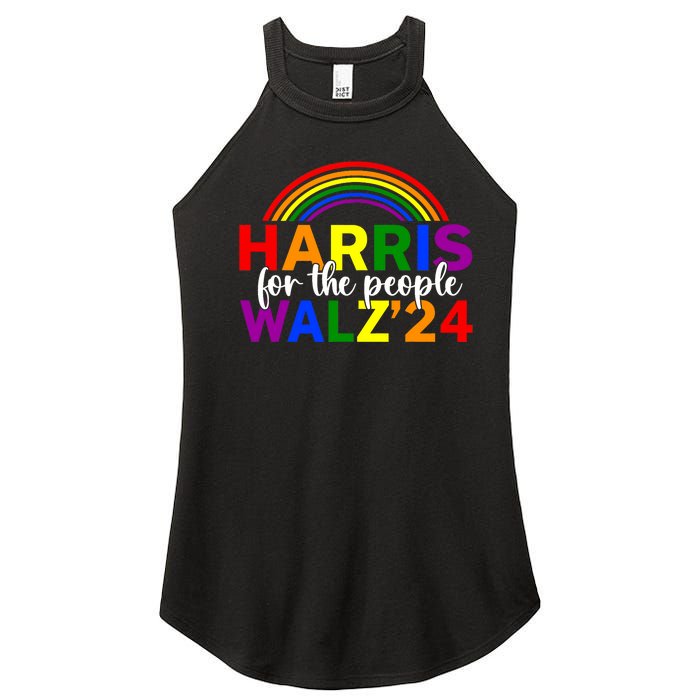 Harris Waltz 2024 For The People Lgbt Kamala Harris Women's Perfect Tri Rocker Tank