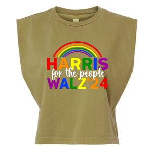 Harris Waltz 2024 For The People Lgbt Kamala Harris Garment-Dyed Women's Muscle Tee