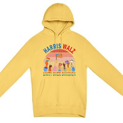 Harris Waltz 2024 Unity Over Division Premium Pullover Hoodie