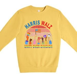 Harris Waltz 2024 Unity Over Division Premium Crewneck Sweatshirt