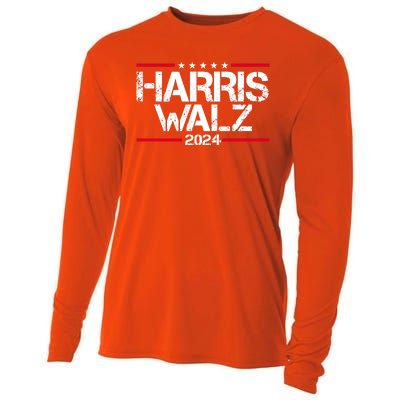 Harris Walz 2024 Vintage Eleciton Cooling Performance Long Sleeve Crew