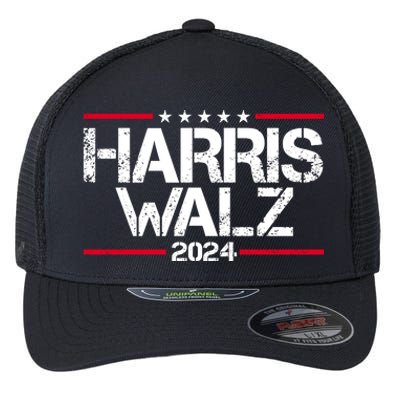 Harris Walz 2024 Vintage Eleciton Flexfit Unipanel Trucker Cap