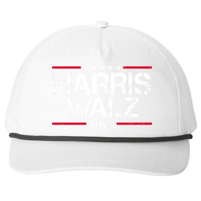 Harris Walz 2024 Vintage Eleciton Snapback Five-Panel Rope Hat