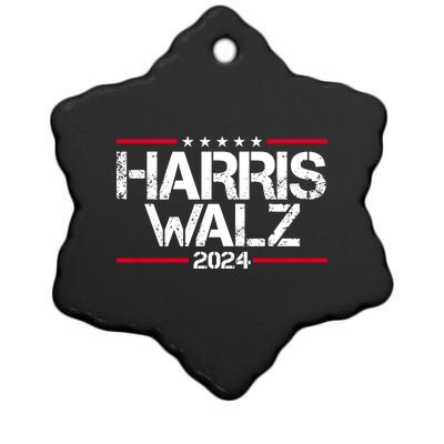 Harris Walz 2024 Vintage Eleciton Ceramic Star Ornament