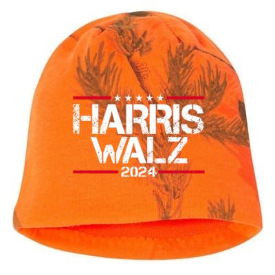 Harris Walz 2024 Vintage Eleciton Kati - Camo Knit Beanie