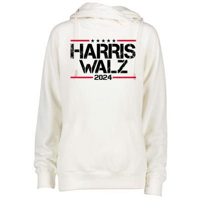 Harris Walz 2024 Vintage Eleciton Womens Funnel Neck Pullover Hood