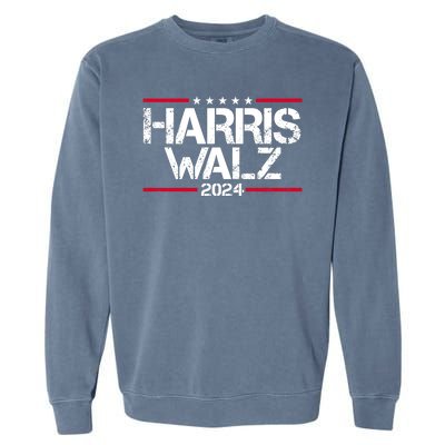 Harris Walz 2024 Vintage Eleciton Garment-Dyed Sweatshirt