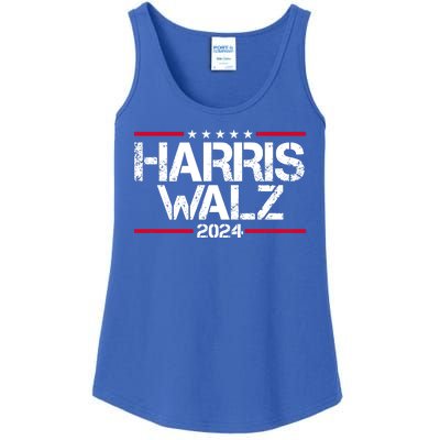 Harris Walz 2024 Vintage Eleciton Ladies Essential Tank