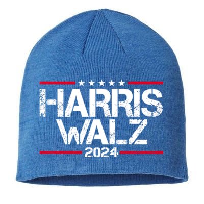 Harris Walz 2024 Vintage Eleciton Sustainable Beanie