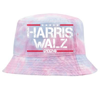 Harris Walz 2024 Vintage Eleciton Tie-Dyed Bucket Hat