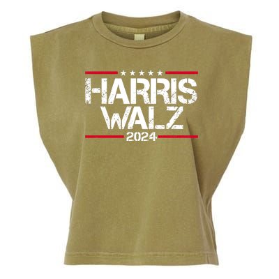 Harris Walz 2024 Vintage Eleciton Garment-Dyed Women's Muscle Tee